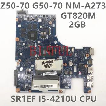 Материнская плата для ноутбука Lenovo G50-70M G50-70 Z50-70 Материнская плата с процессором i5-4210U GT820M 2 ГБ GPU ACLUA/ACLUB NM-A273 100% Полностью протестирована