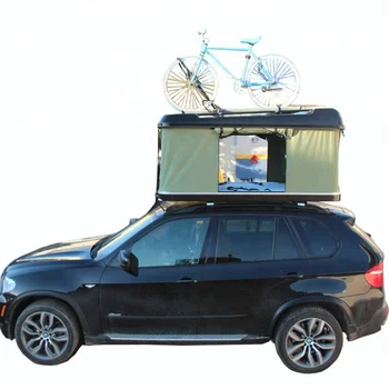Открытый кемпинг 2-местный автомобиль с жесткой оболочкой, палатка на крыше со стойкой