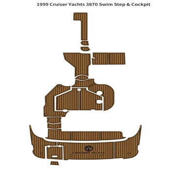1999 Cruiser Yachts 3870 Платформа для плавания, кокпит, коврик для пола из вспененного EVA тика